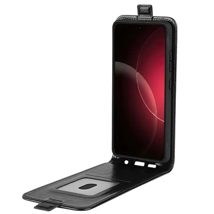 For Xiaomi 18 Pro Max 5G R64 Texture Single Vertical Flip Leather Phone Case - Black - SYA002364055A