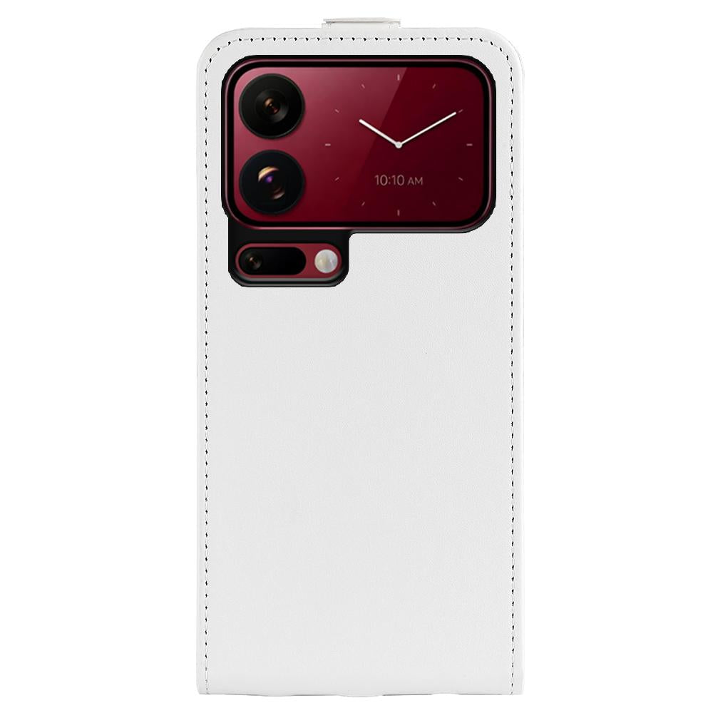 For Xiaomi 18 Pro Max 5G R64 Texture Single Vertical Flip Leather Phone Case - White - SYA002364055B