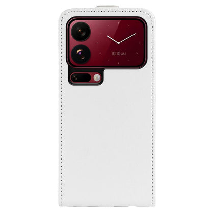 For Xiaomi 18 Pro Max 5G R64 Texture Single Vertical Flip Leather Phone Case - White - SYA002364055B