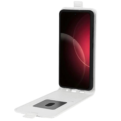 For Xiaomi 18 Pro Max 5G R64 Texture Single Vertical Flip Leather Phone Case - White - SYA002364055B