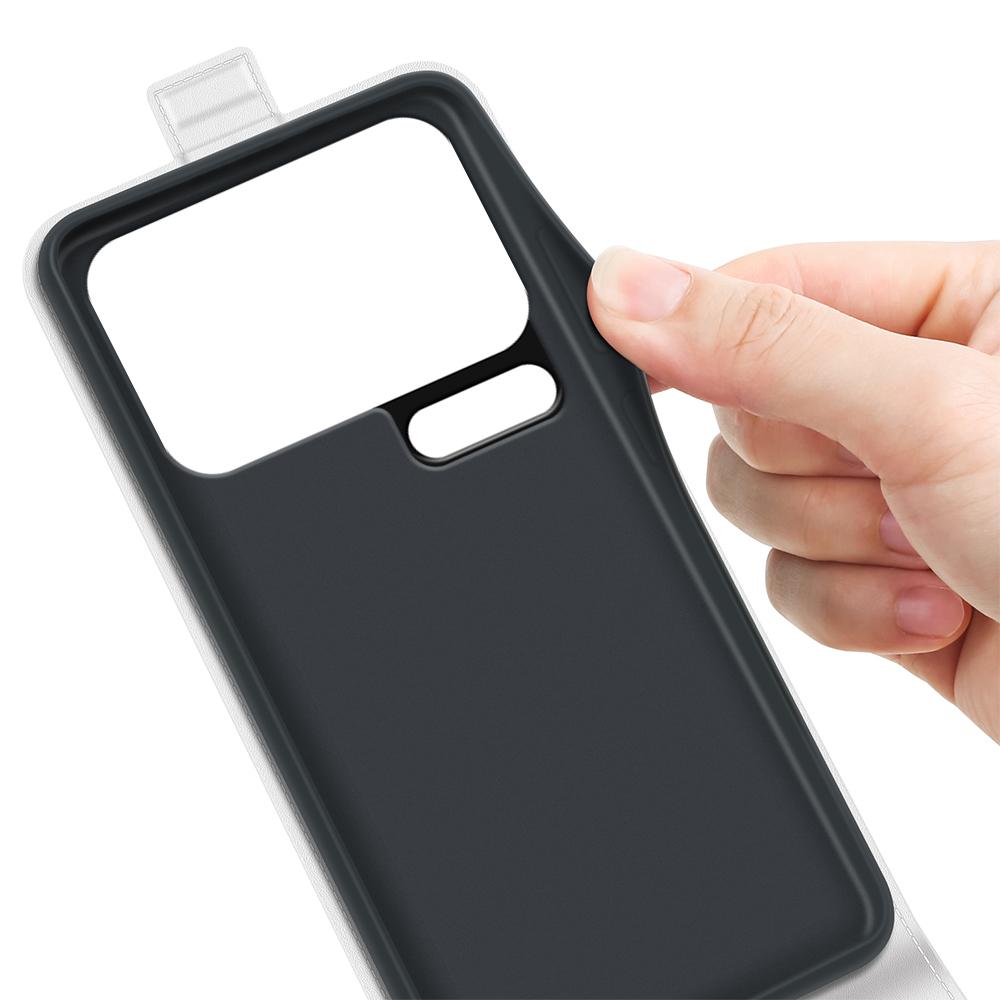 For Xiaomi 18 Pro Max 5G R64 Texture Single Vertical Flip Leather Phone Case - White - SYA002364055B