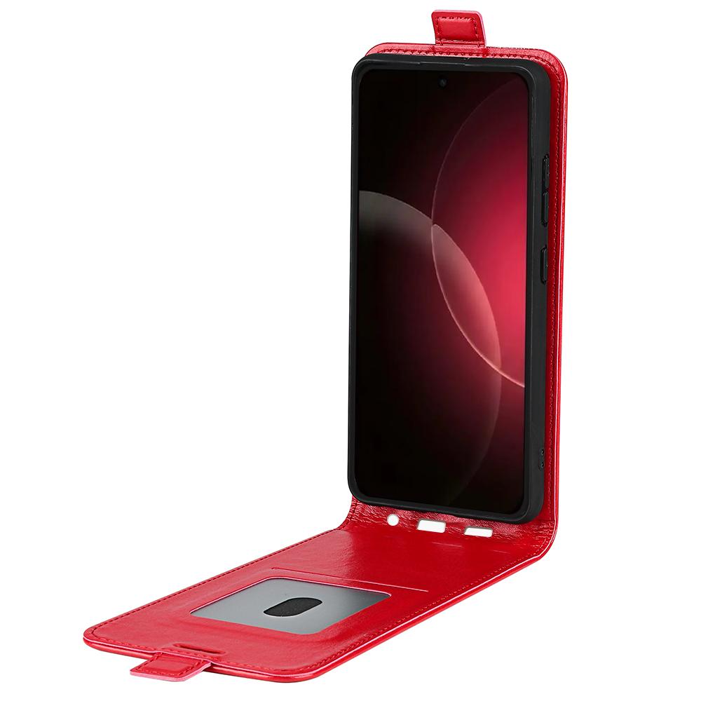 For Xiaomi 18 Pro Max 5G R64 Texture Single Vertical Flip Leather Phone Case - Red - SYA002364055C