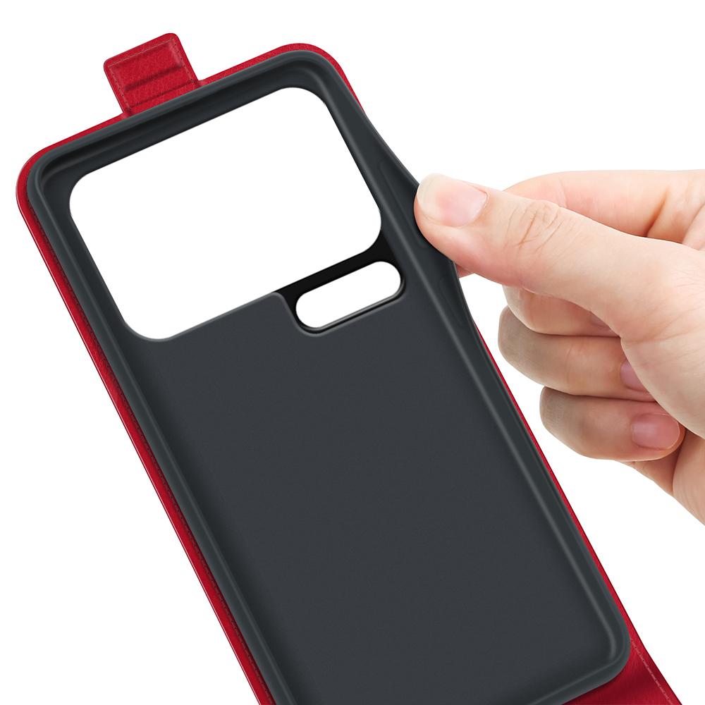 For Xiaomi 18 Pro Max 5G R64 Texture Single Vertical Flip Leather Phone Case - Red - SYA002364055C