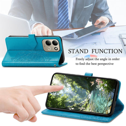 For Xiaomi Poco C95 Pro Mandala Flower Embossed Leather Phone Case - Blue - SYA002382418E