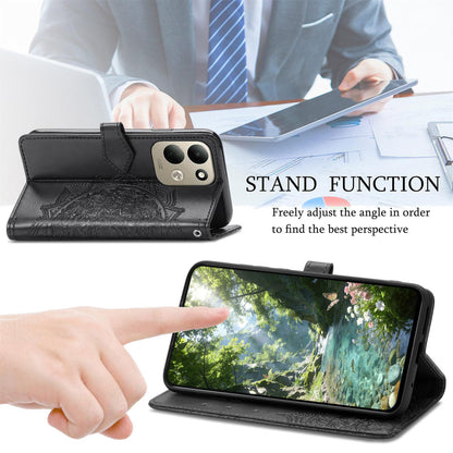 For Xiaomi Poco C95 Pro Mandala Flower Embossed Leather Phone Case - Black - SYA002382418F