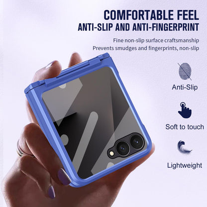 For Galaxy Z Flip8 5G Diamond Case-film Integral Hinge Shockproof Phone Case - Blue - SYA002386206D