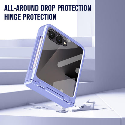 For Galaxy Z Flip8 5G Diamond Case-film Integral Hinge Shockproof Phone Case - Violet - SYA002386206F