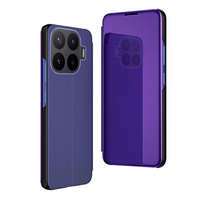 For Xiaomi 17T Pro 5G Plated Mirror Horizontal Flip Leather Phone Case with Holder - Purple Blue - SYA002391827F