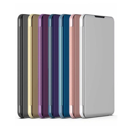 For Xiaomi 17T Pro 5G Plated Mirror Horizontal Flip Leather Phone Case with Holder - Silver - SYA002391827G