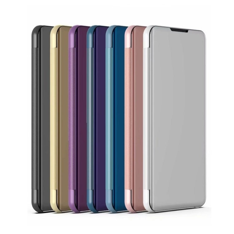 For Xiaomi 17T 5G Plated Mirror Horizontal Flip Leather Phone Case with Holder - Blue - SYA002391826C