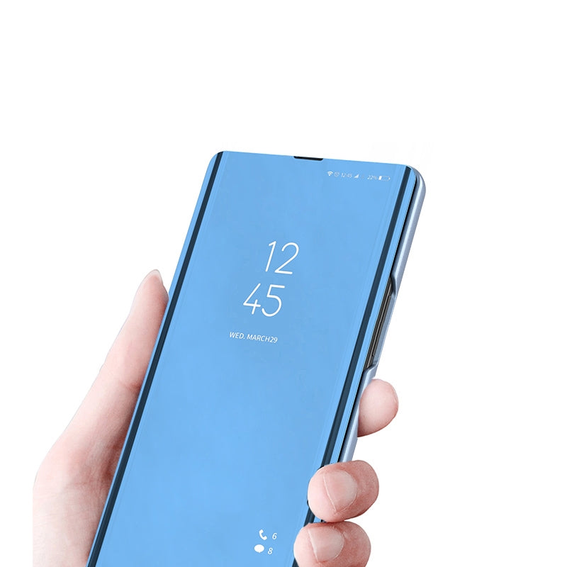 For Xiaomi 17T Pro 5G Plated Mirror Horizontal Flip Leather Phone Case with Holder - Silver - SYA002391827G