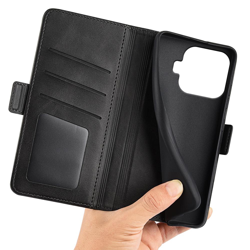 For Xiaomi 17T Pro 5G Dual-side Magnetic Buckle Horizontal Flip Leather Phone Case - Black - SYA002394647A