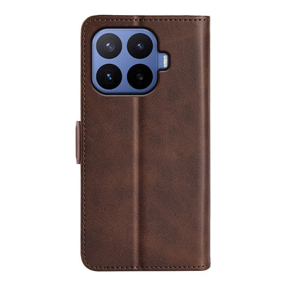 For Xiaomi 17T Pro 5G Dual-side Magnetic Buckle Horizontal Flip Leather Phone Case - Brown - SYA002394647C