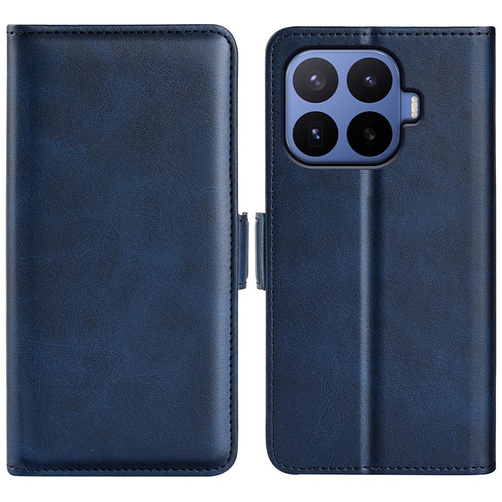 For Xiaomi 17T Pro 5G Dual-side Magnetic Buckle Horizontal Flip Leather Phone Case - Dark Blue - SYA002394647D