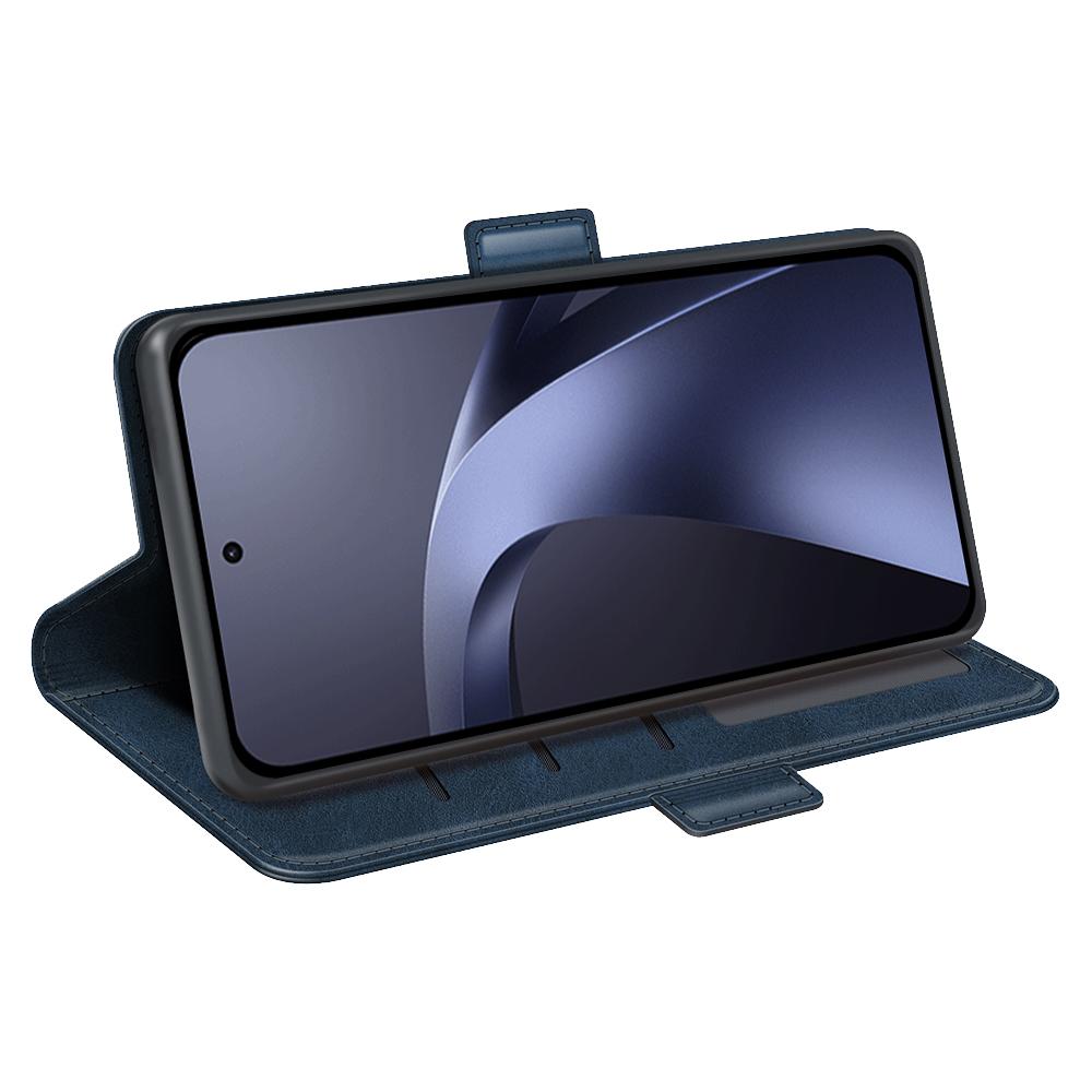 For Xiaomi 17T Pro 5G Dual-side Magnetic Buckle Horizontal Flip Leather Phone Case - Dark Blue - SYA002394647D