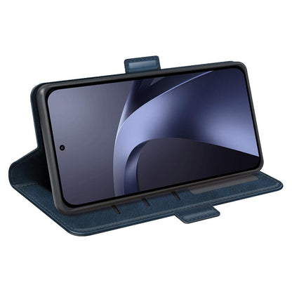For Xiaomi 17T Pro 5G Dual-side Magnetic Buckle Horizontal Flip Leather Phone Case - Dark Blue - SYA002394647D