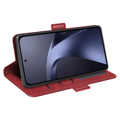 For Xiaomi 17T Pro 5G Dual-side Magnetic Buckle Horizontal Flip Leather Phone Case - Red - SYA002394647E