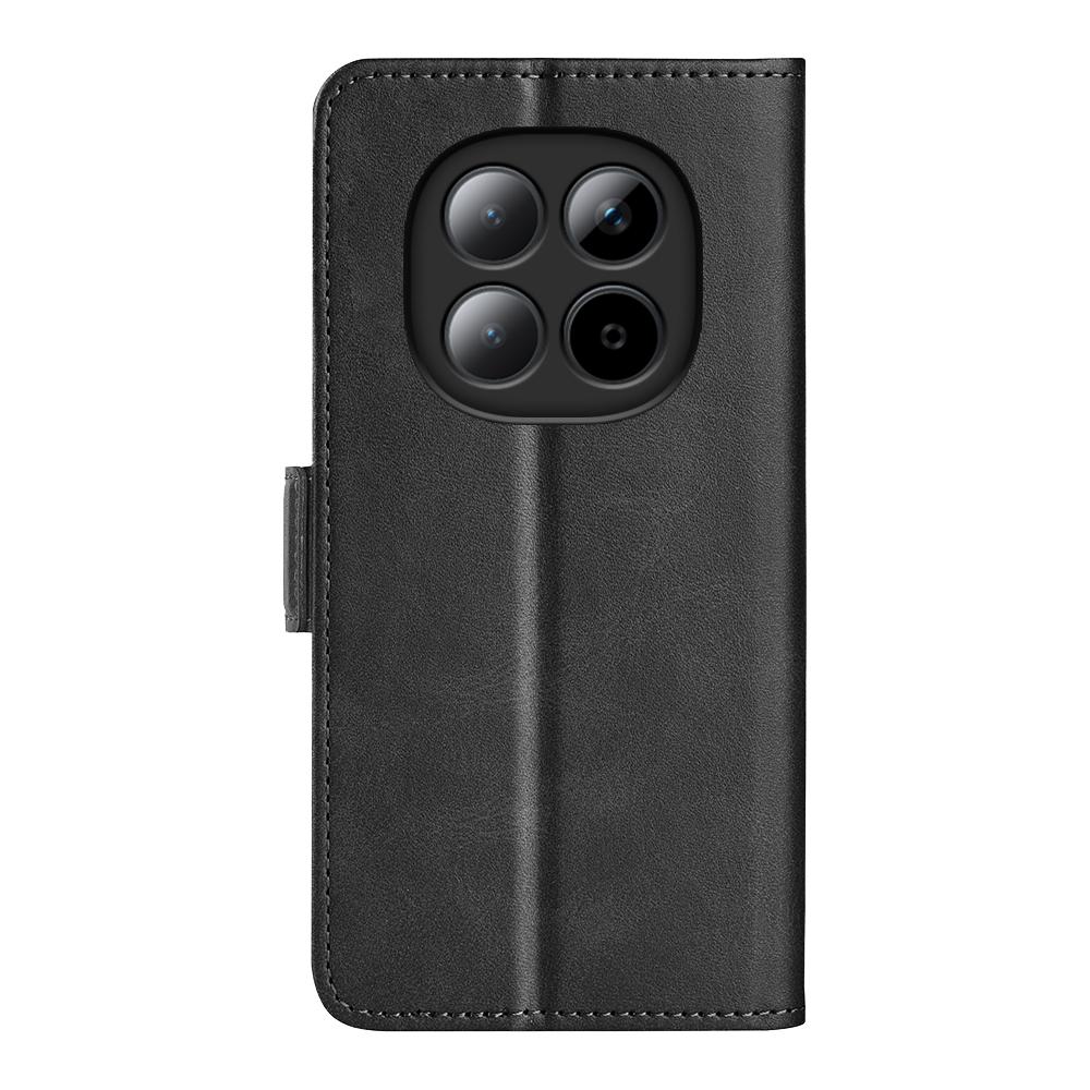 For Redmi Note 15 Pro 5G Global 163.6mm Dual-side Magnetic Buckle Horizontal Flip Leather Phone Case - Black - SYA002394648A
