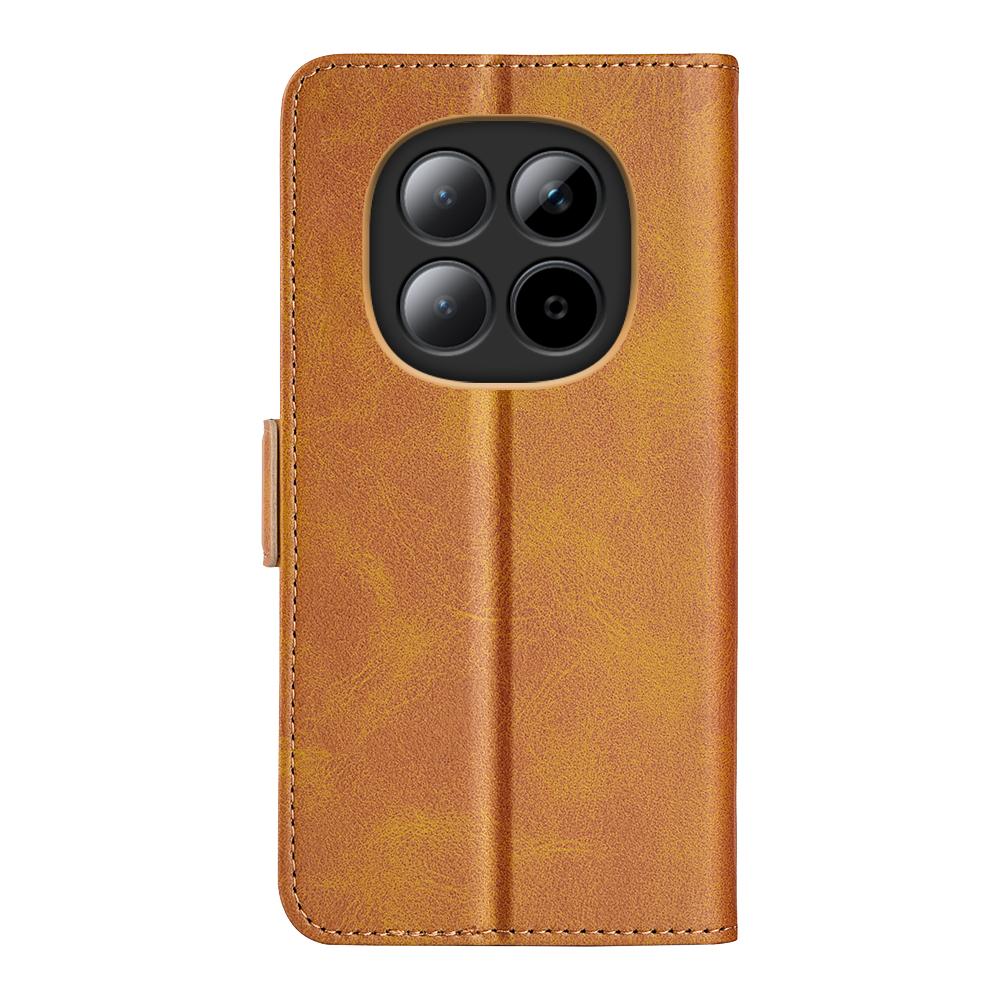 For Redmi Note 15 Pro 5G Global 163.6mm Dual-side Magnetic Buckle Horizontal Flip Leather Phone Case - Yellow - SYA002394648B
