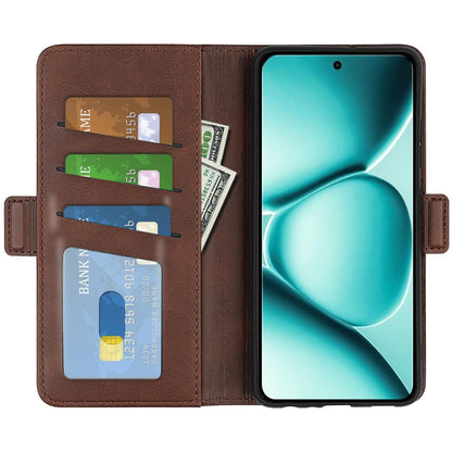 For Redmi Note 15 Pro 5G Global 163.6mm Dual-side Magnetic Buckle Horizontal Flip Leather Phone Case - Brown - SYA002394648C