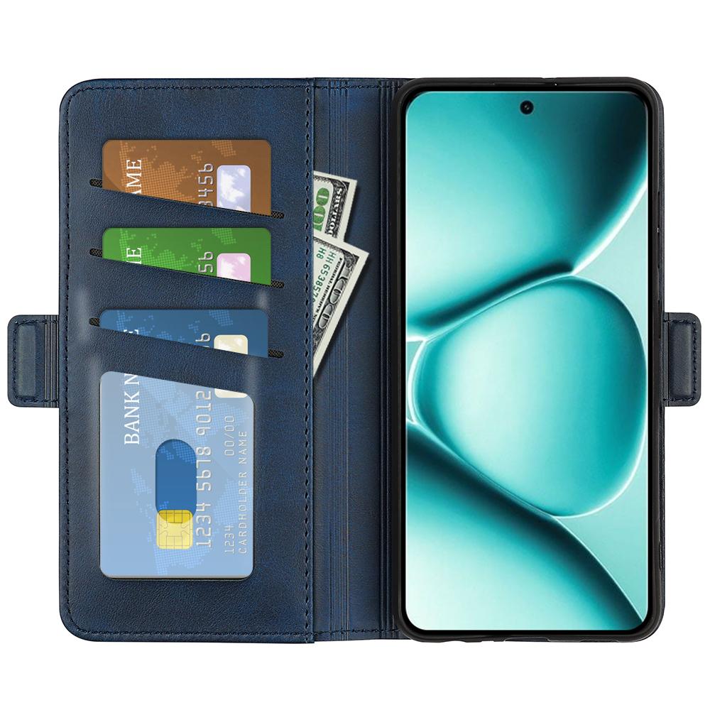 For Redmi Note 15 Pro 5G Global 163.6mm Dual-side Magnetic Buckle Horizontal Flip Leather Phone Case - Dark Blue - SYA002394648D