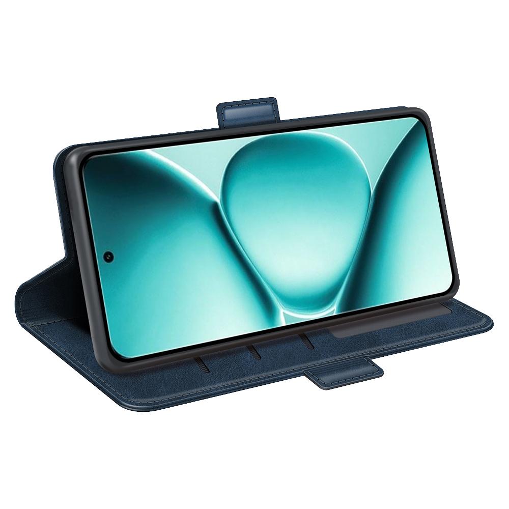 For Redmi Note 15 Pro 5G Global 163.6mm Dual-side Magnetic Buckle Horizontal Flip Leather Phone Case - Dark Blue - SYA002394648D