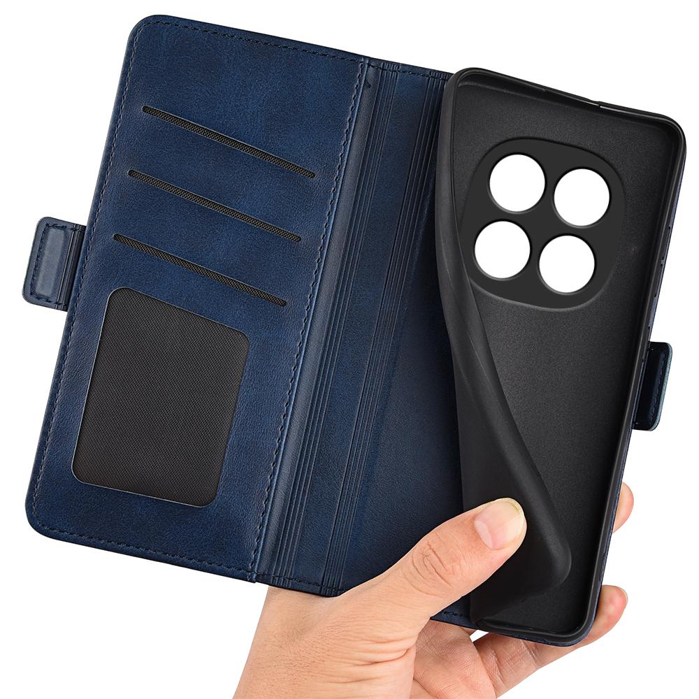 For Redmi Note 15 Pro 5G Global 163.6mm Dual-side Magnetic Buckle Horizontal Flip Leather Phone Case - Dark Blue - SYA002394648D