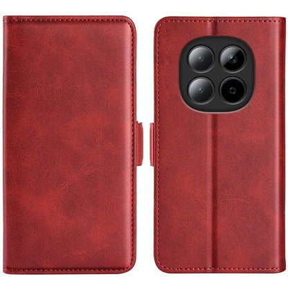 For Redmi Note 15 Pro 5G Global 163.6mm Dual-side Magnetic Buckle Horizontal Flip Leather Phone Case - Red - SYA002394648E