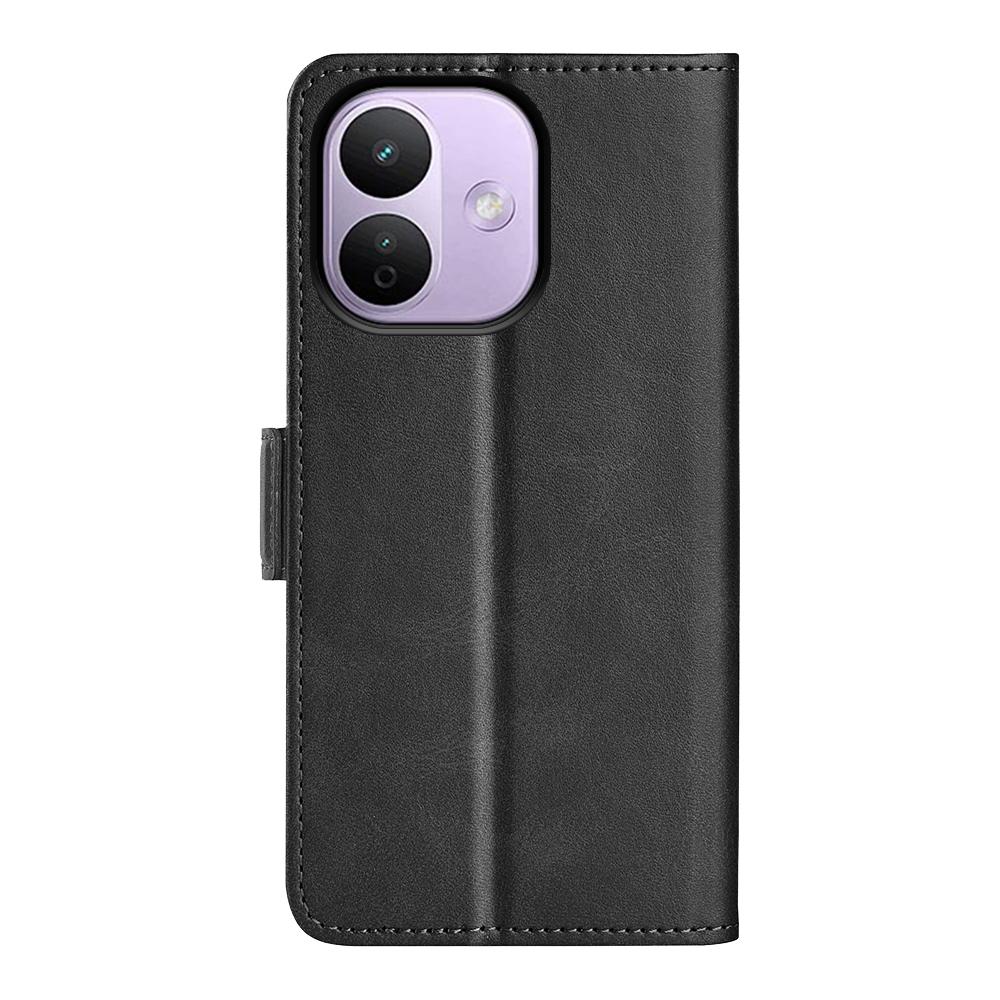 For Redmi Note 17 Pro Max 5G Global 163.4mm Dual-side Magnetic Buckle Horizontal Flip Leather Phone Case - Black - SYA002394650A
