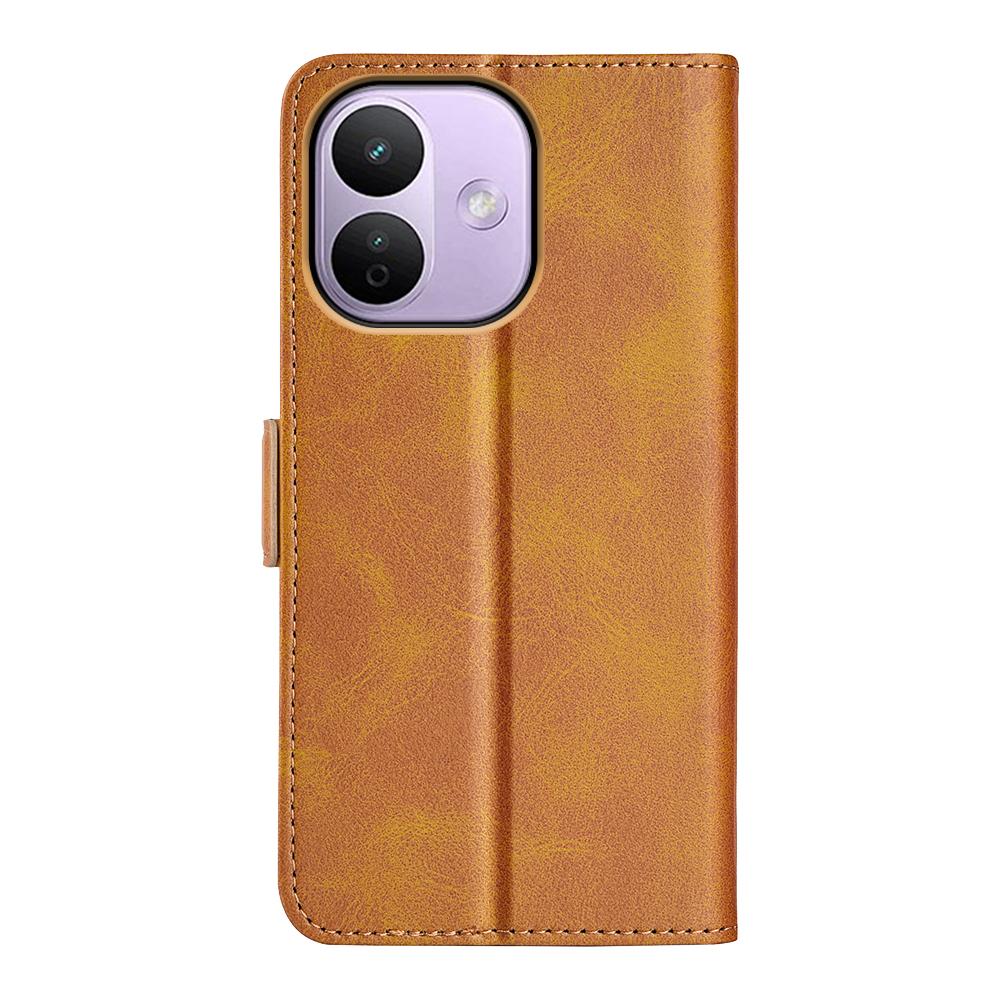For Redmi Note 17 Pro Max 5G Global 163.4mm Dual-side Magnetic Buckle Horizontal Flip Leather Phone Case - Yellow - SYA002394650B