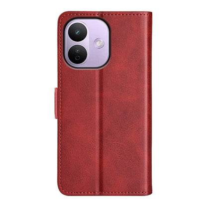 For Redmi Note 17 Pro Max 5G Global 163.4mm Dual-side Magnetic Buckle Horizontal Flip Leather Phone Case - Red - SYA002394650E