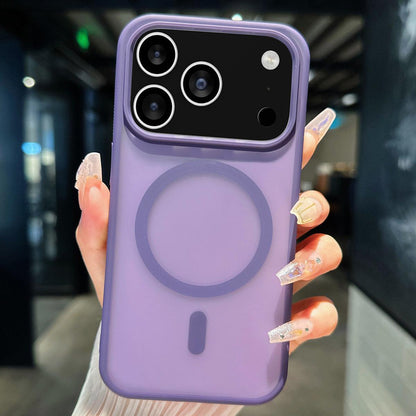 For iPhone 18 Pro Transparent TPU Hybrid PC Magsafe Phone Case - Purple - SYA002401325B