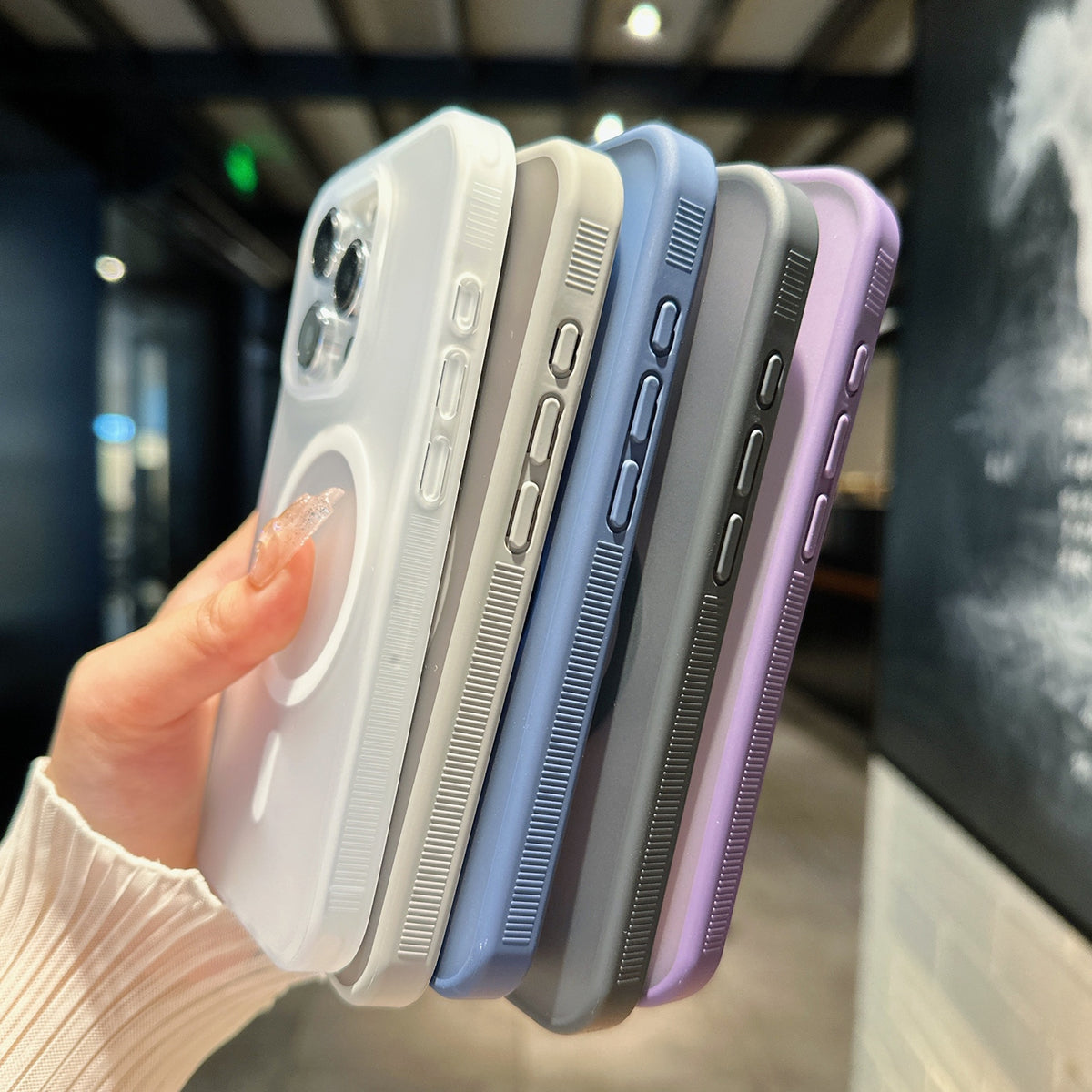 For iPhone 18 Pro Transparent TPU Hybrid PC Magsafe Phone Case - White - SYA002401325A