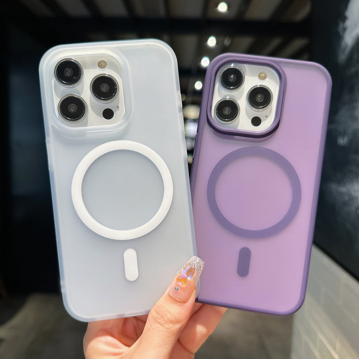 For iPhone 18 Pro Transparent TPU Hybrid PC Magsafe Phone Case - White - SYA002401325A