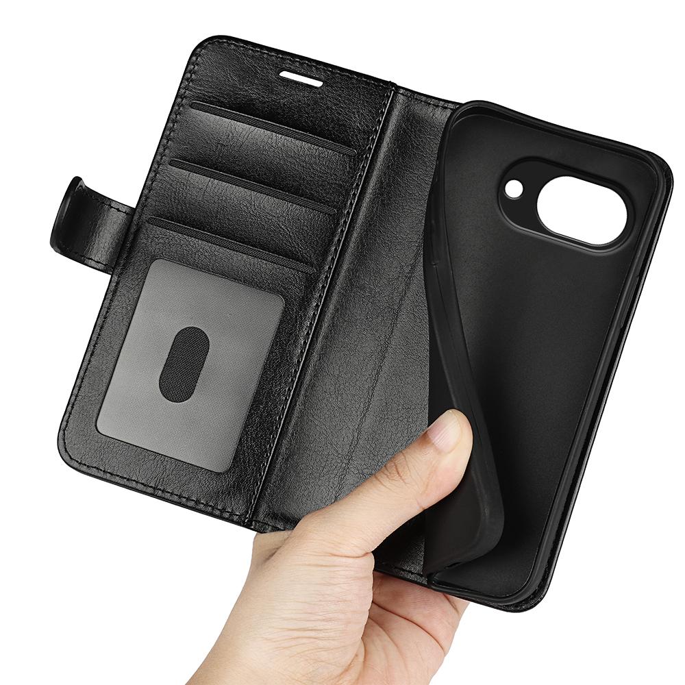 For Google Pixel 11a R64 Texture Horizontal Flip Leather Phone Case - Black - SYA002459509A