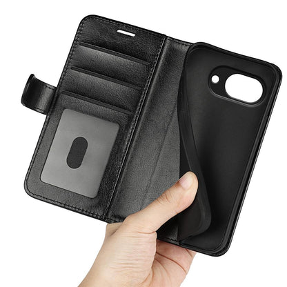 For Google Pixel 11a R64 Texture Horizontal Flip Leather Phone Case - Black - SYA002459509A