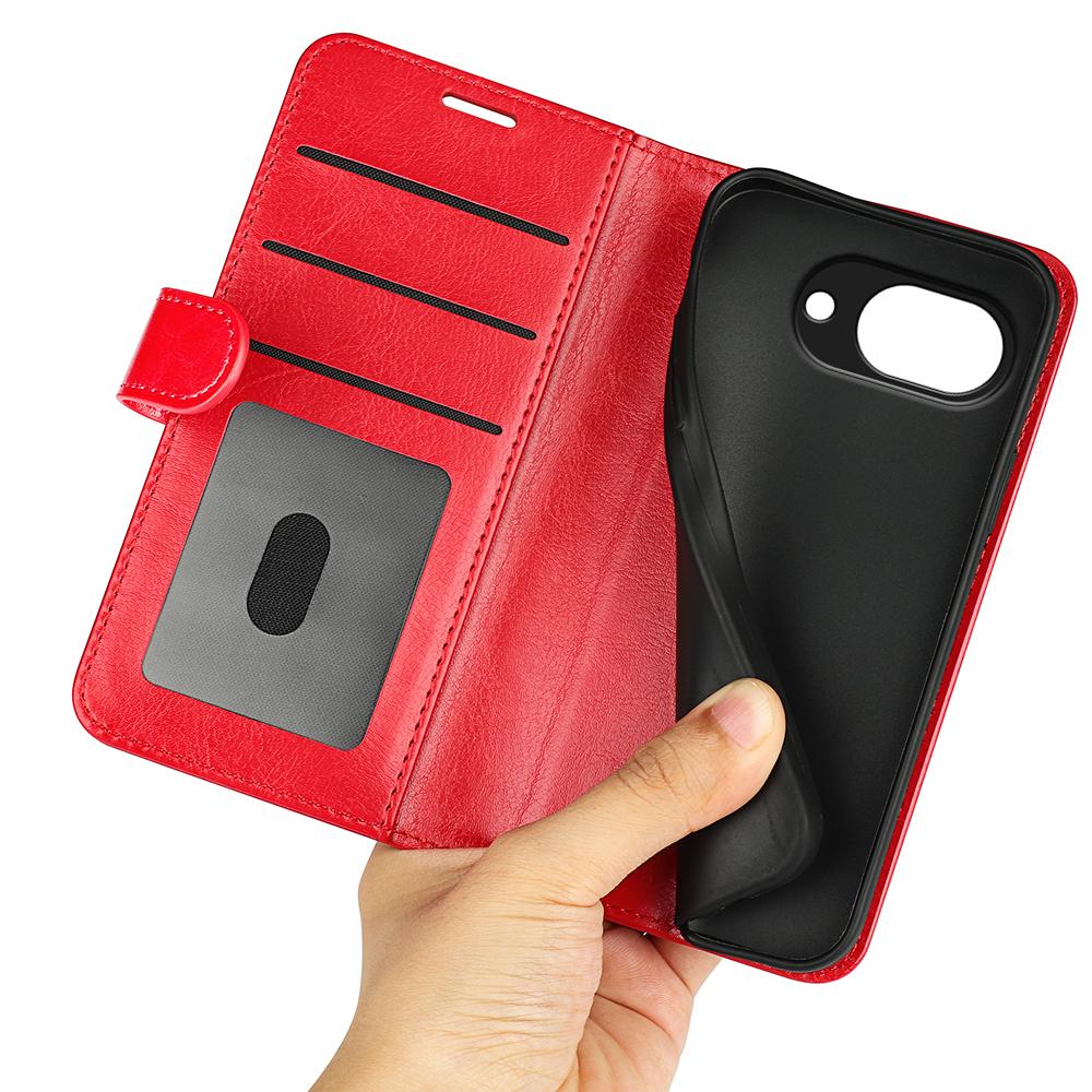 For Google Pixel 11a R64 Texture Horizontal Flip Leather Phone Case - Red - SYA002459509C