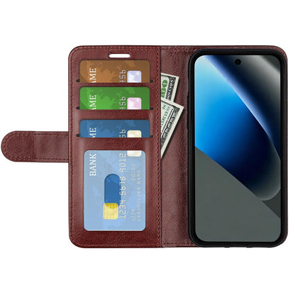 For Google Pixel 11a R64 Texture Horizontal Flip Leather Phone Case - Brown - SYA002459509D
