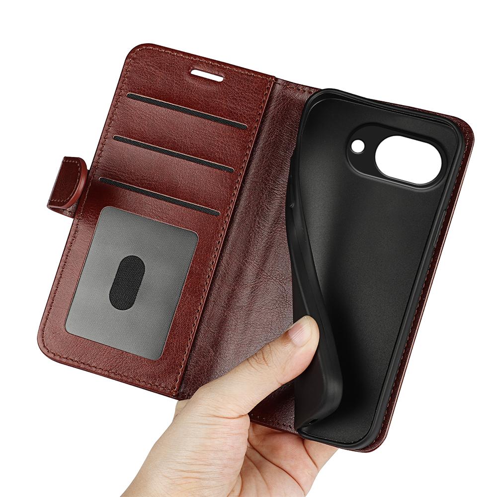 For Google Pixel 11a R64 Texture Horizontal Flip Leather Phone Case - Brown - SYA002459509D