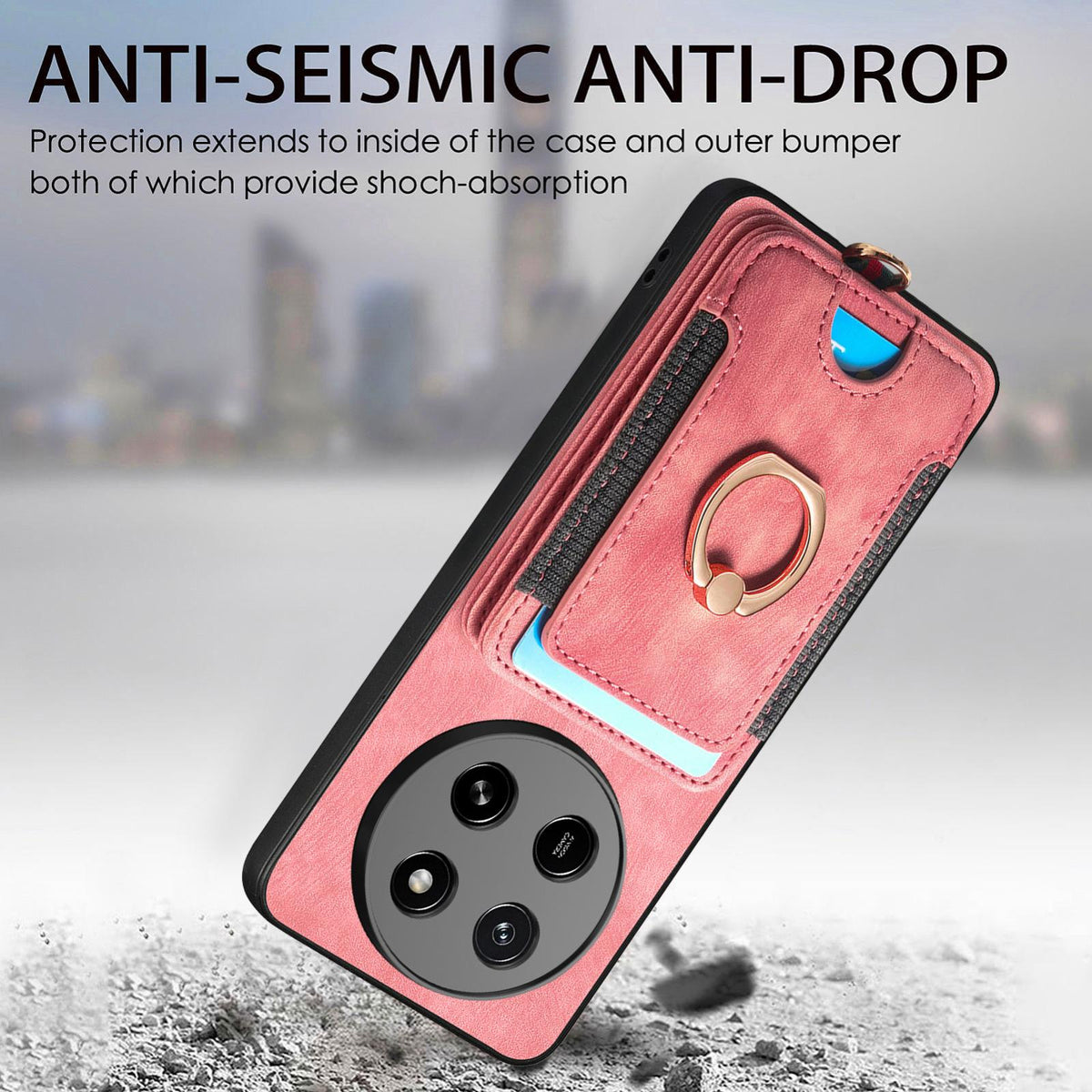 For Honor X80 Pro Max 5G Retro Skin-feel Ring Multi-card RFID Wallet Phone Case - Pink - SYA002460006A