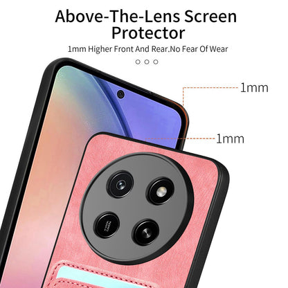 For Honor X80 Pro Max 5G Retro Skin-feel Ring Multi-card RFID Wallet Phone Case - Pink - SYA002460006A