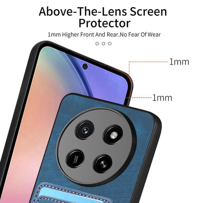 For Honor X80 Pro Max 5G Retro Skin-feel Ring Multi-card RFID Wallet Phone Case - Blue - SYA002460006C