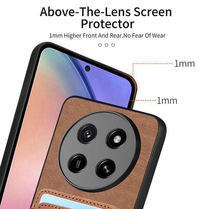 For Honor X80 Pro Max 5G Retro Skin-feel Ring Multi-card RFID Wallet Phone Case - Brown - SYA002460006F