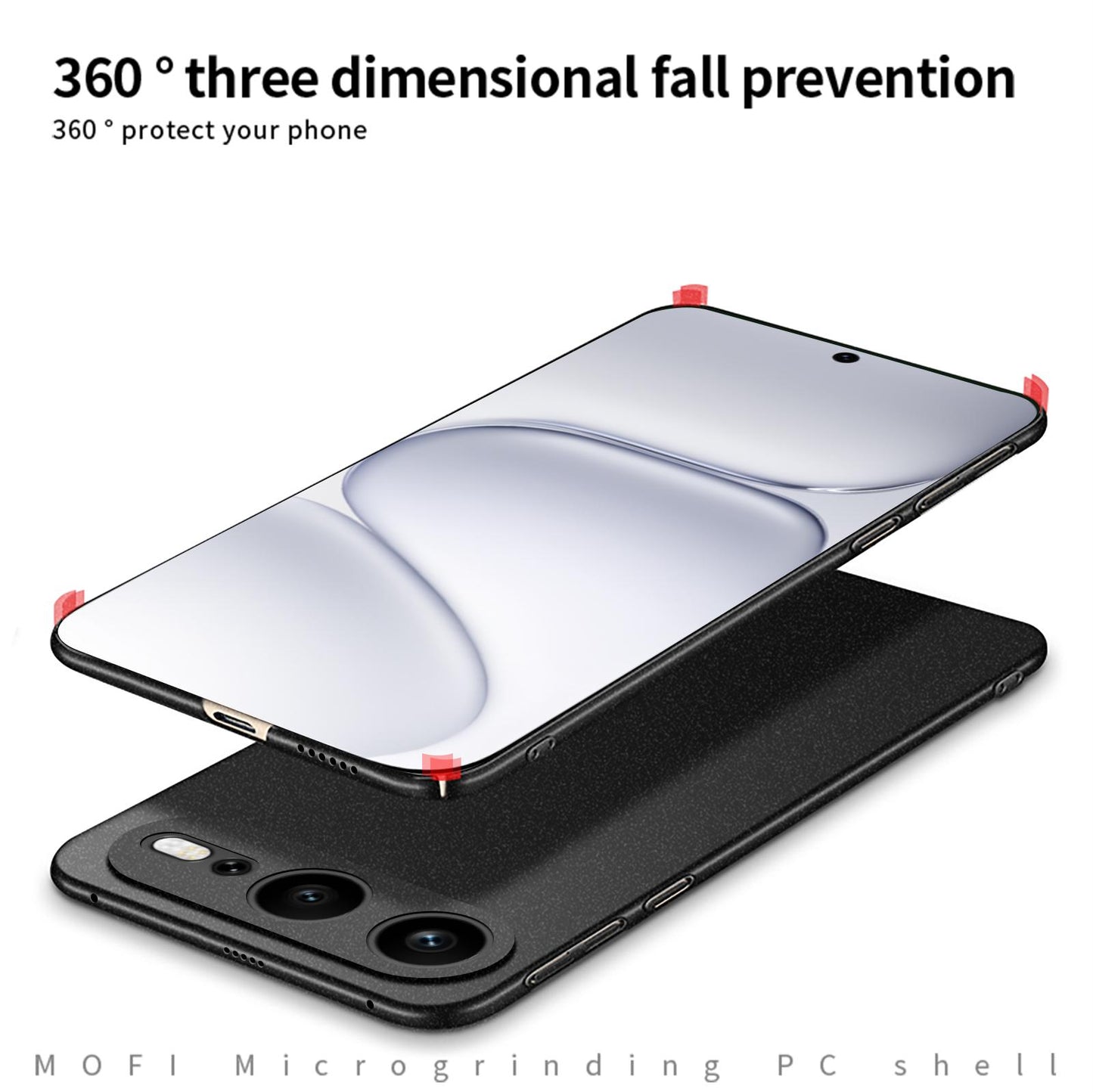 For Honor 600 Global MOFI Fandun Series Frosted PC Ultra-thin All-inclusive Phone Case(Blue)