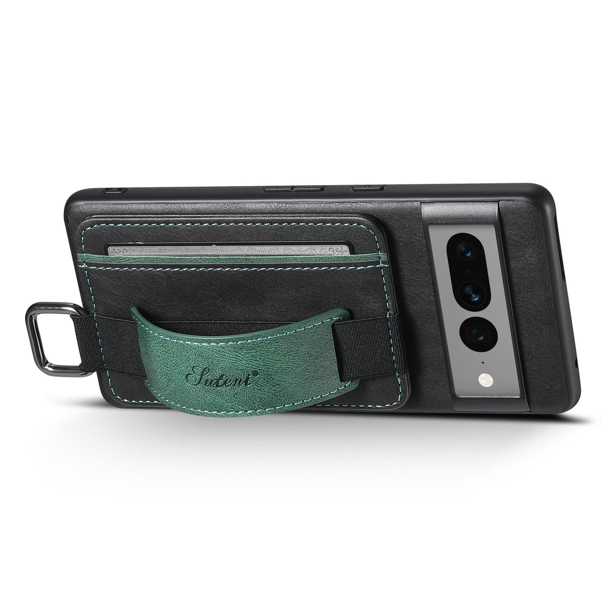 For Googel Pixel 11 Pro XL Suteni H13 Card Wallet Wrist Strap Holder PU Phone Case - Black - SYA002465410A