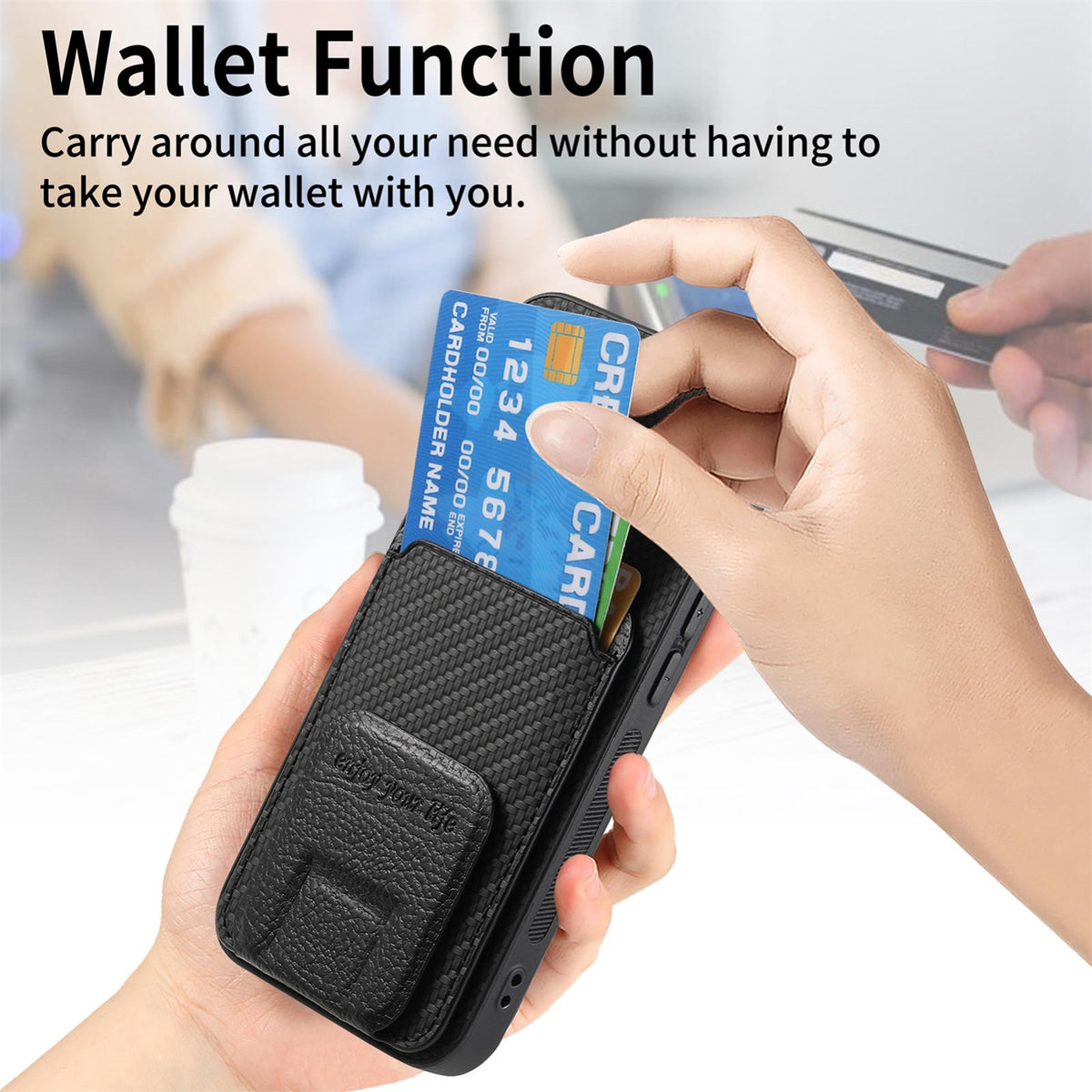 For Honor X80 Pro Max 5G Carbon Fiber Card Bag Fold Stand Phone Case - Black - SYA002481032B