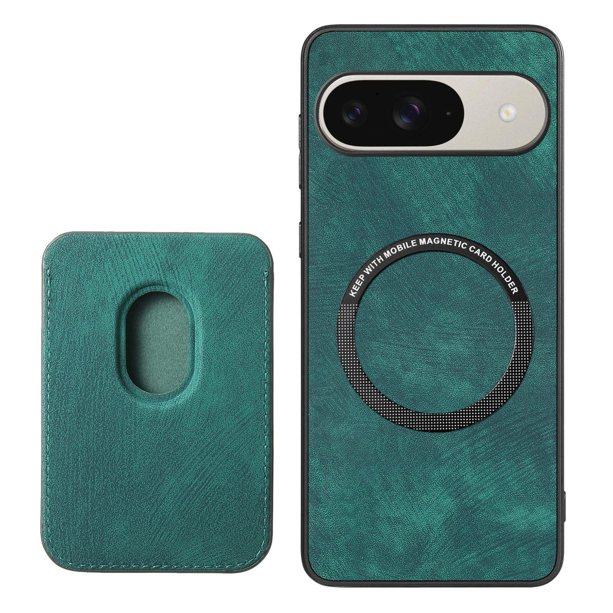 For Google Pixel 11 Retro Leather Card Bag Magnetic Phone Case - Green - SYA002487914C