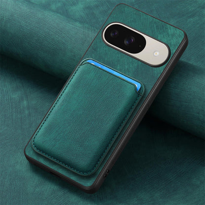 For Google Pixel 11 Retro Leather Card Bag Magnetic Phone Case - Green - SYA002487914C