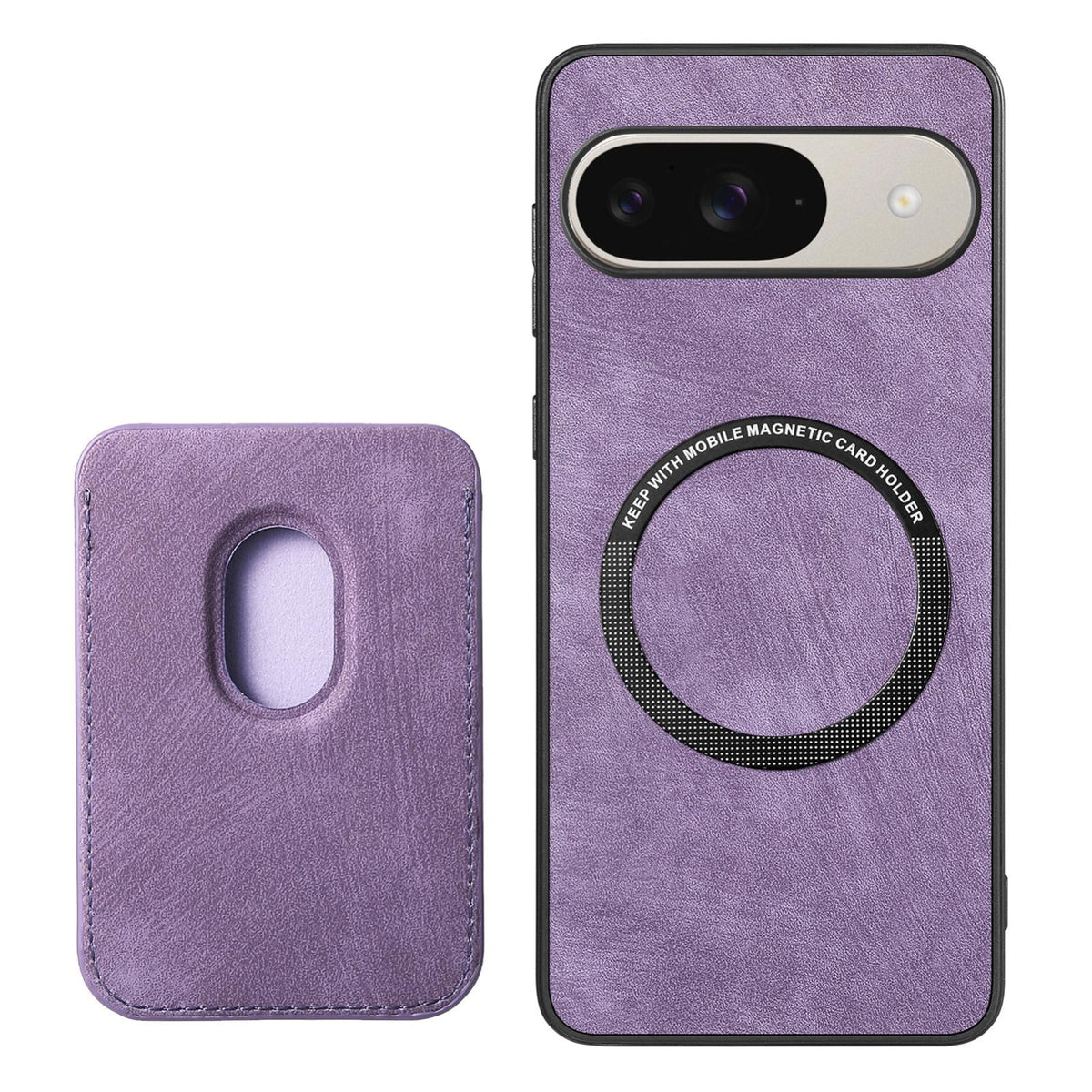 For Google Pixel 11 Retro Leather Card Bag Magnetic Phone Case - Purple - SYA002487914E