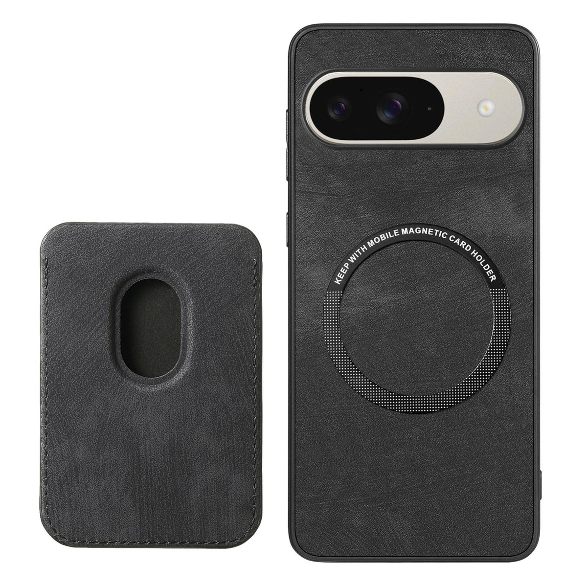 For Google Pixel 11 Retro Leather Card Bag Magnetic Phone Case - Black - SYA002487914F